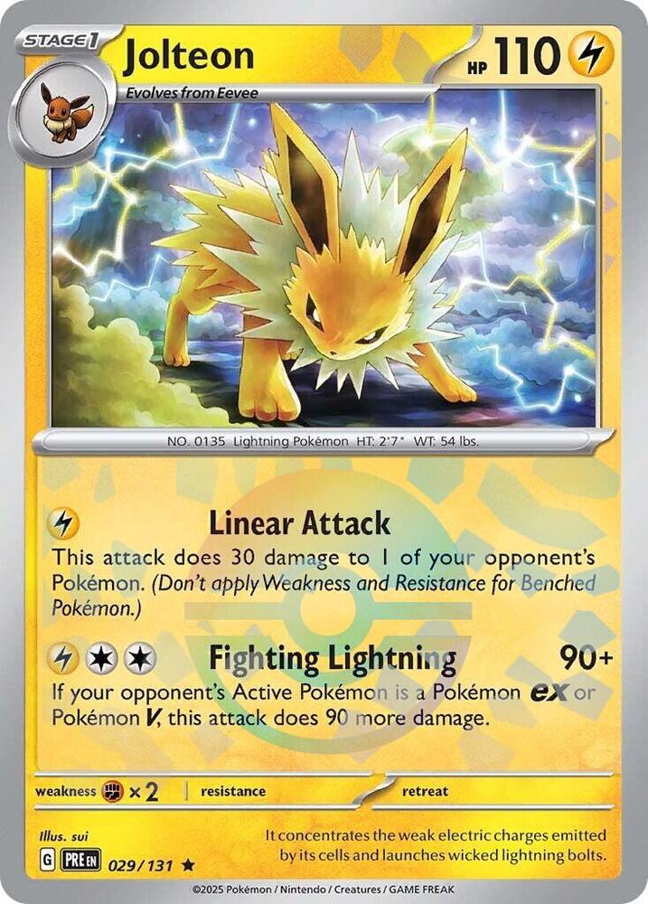 Jolteon 029/131 Poke Ball — Prismatic Evolutions Pokémon card