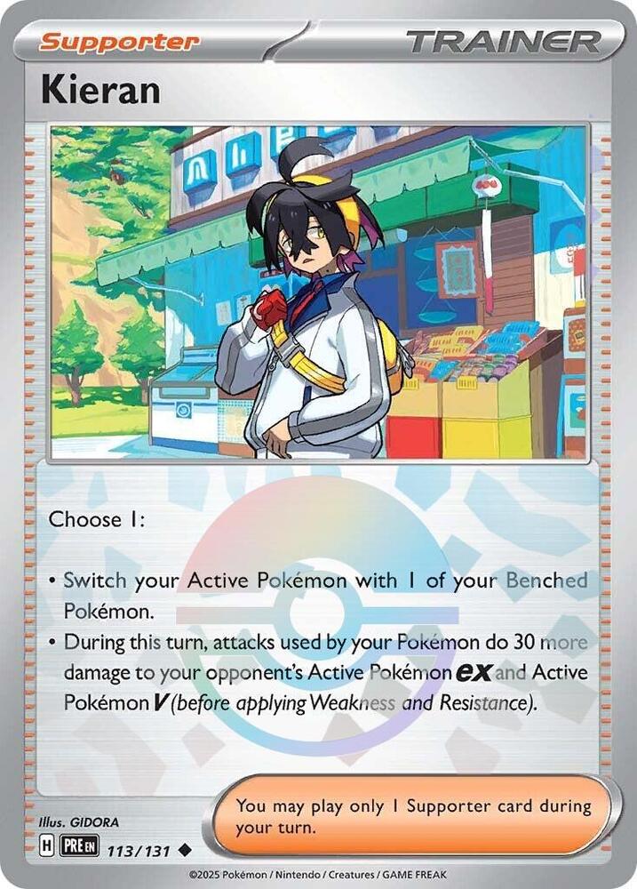 Kieran 113/131 Poke Ball — Prismatic Evolutions Pokémon card