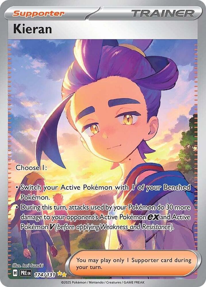 Kieran 174/131 Holofoil — Prismatic Evolutions Pokémon card