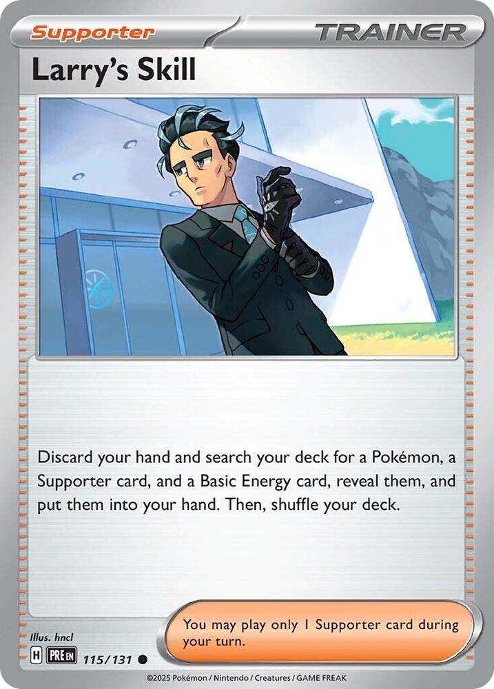 Larry's Skill 115/131 Reverse Holofoil — Prismatic Evolutions Pokémon card