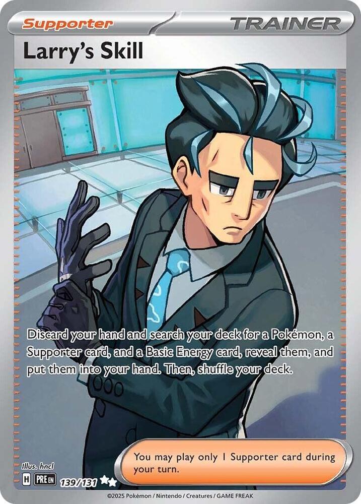 Larry's Skill 139/131 Holofoil, Prismatic Evolutions Pokémon card