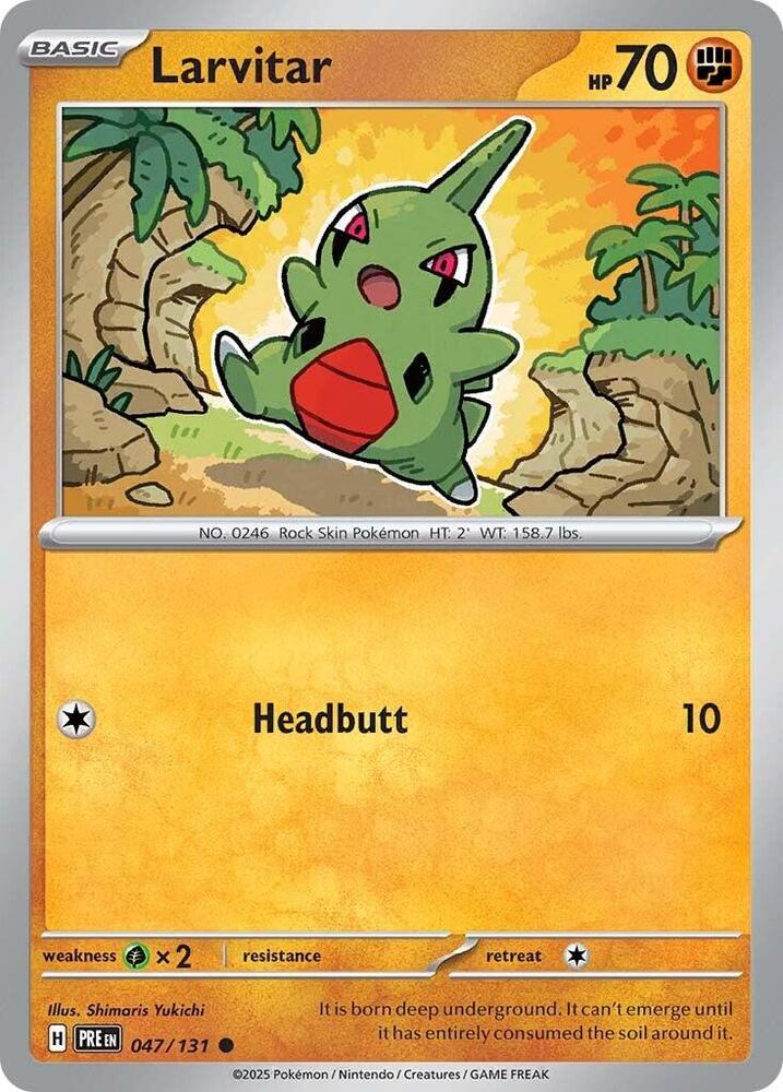 Larvitar 047/131 Reverse Holofoil, Prismatic Evolutions Pokémon card