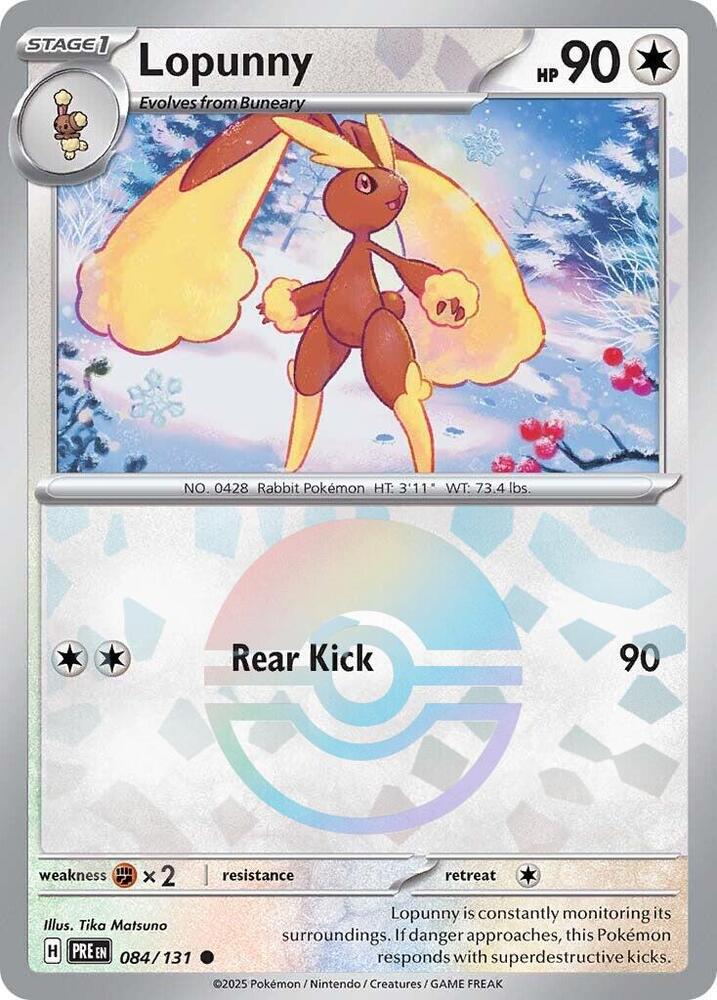 Lopunny 084/131 Poke Ball, Prismatic Evolutions Pokémon card