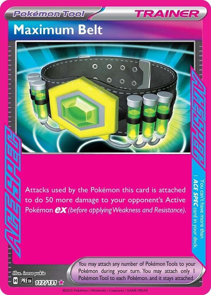 Maximum Belt 117/131 Holofoil, Prismatic Evolutions Pokémon card