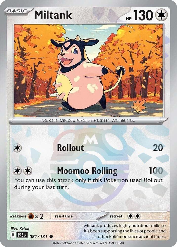 Miltank 081/131 Master Ball, Prismatic Evolutions Pokémon card