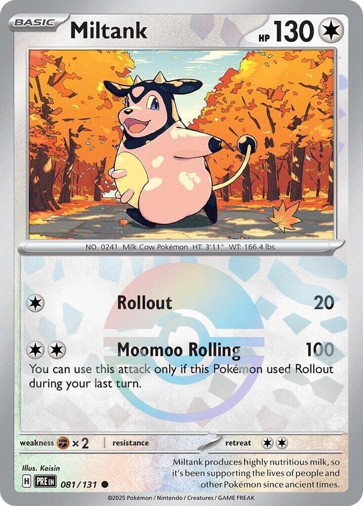 Miltank 081/131 Poke Ball, Prismatic Evolutions Pokémon card