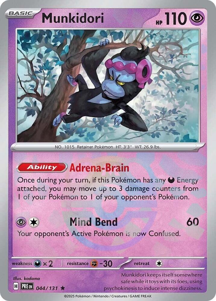 Munkidori 044/131 Master Ball, Prismatic Evolutions Pokémon card