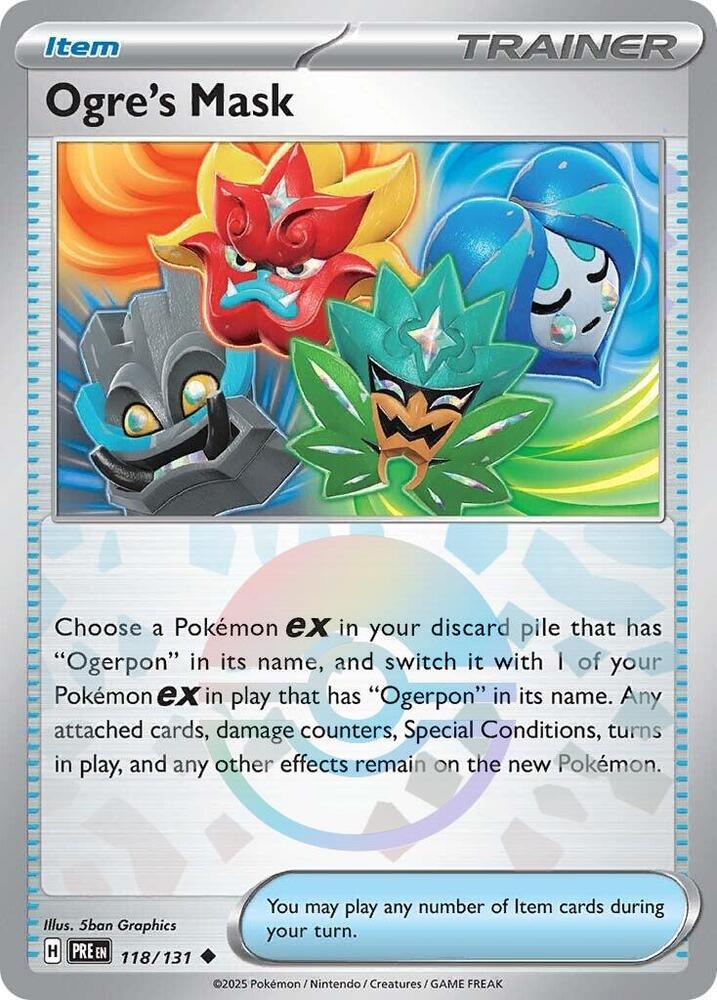 Ogre's Mask 118/131 Poke Ball, Prismatic Evolutions Pokémon card