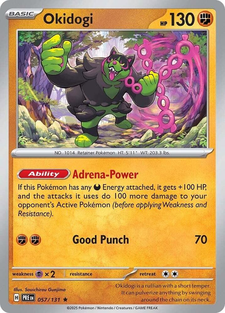 Okidogi 057/131 Reverse Holofoil, Prismatic Evolutions Pokémon card
