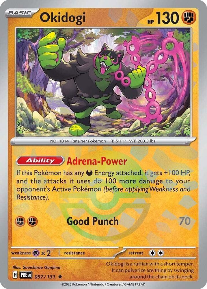 Okidogi 057/131 Poke Ball, Prismatic Evolutions Pokémon card