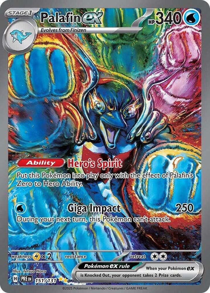 Palafin ex 151/131 Holofoil — Prismatic Evolutions Pokémon card