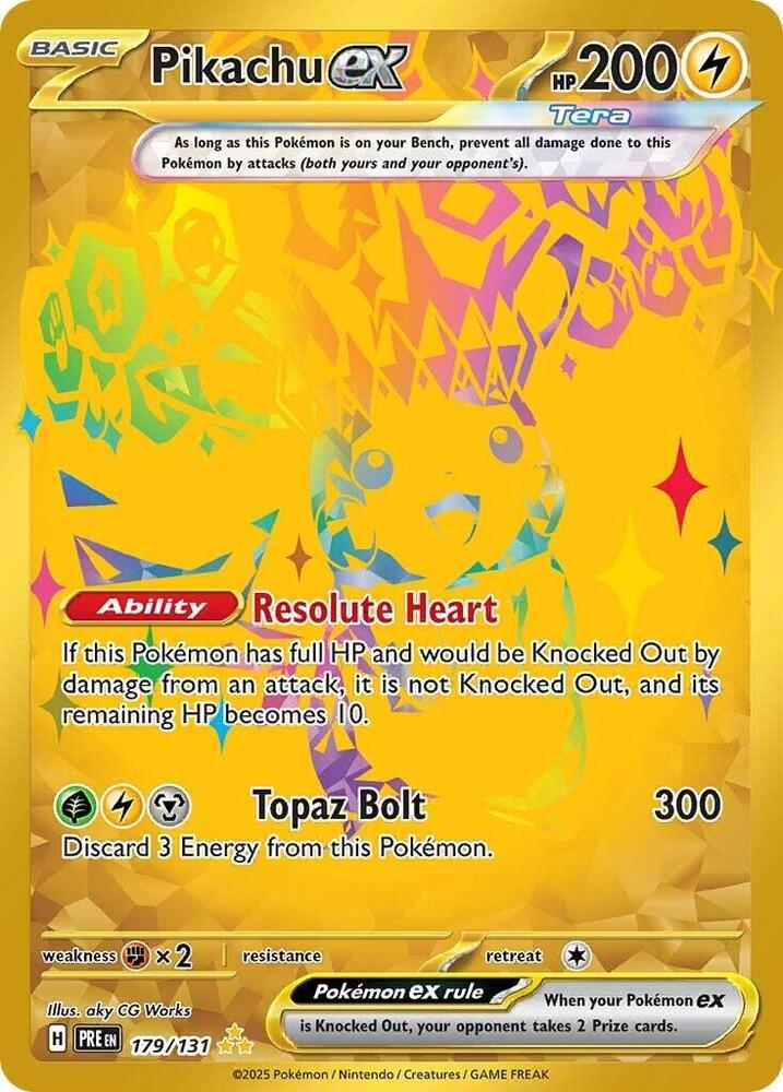 Pikachu ex 179/131 Holofoil — Prismatic Evolutions Pokémon card