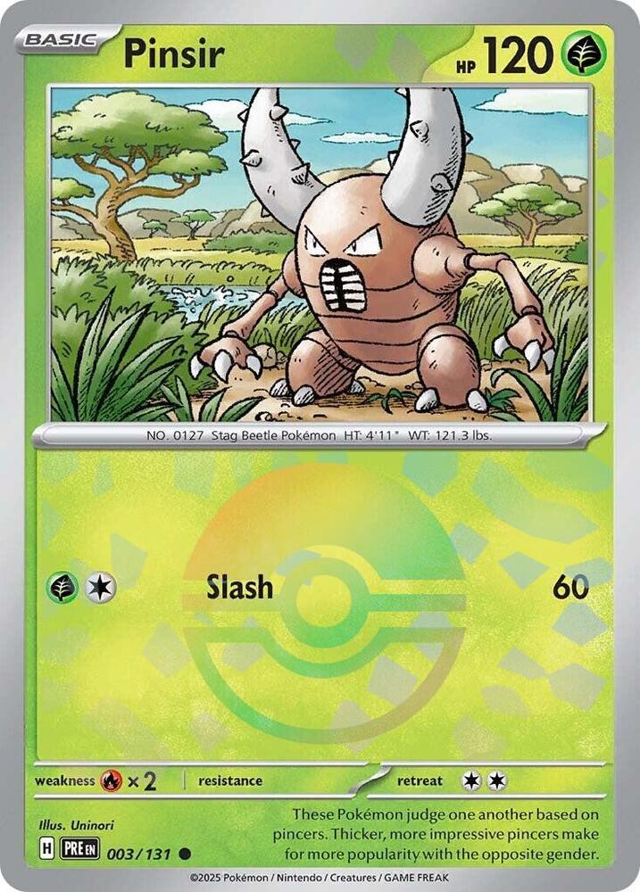 Pinsir 003/131 Poke Ball — Prismatic Evolutions Pokémon card