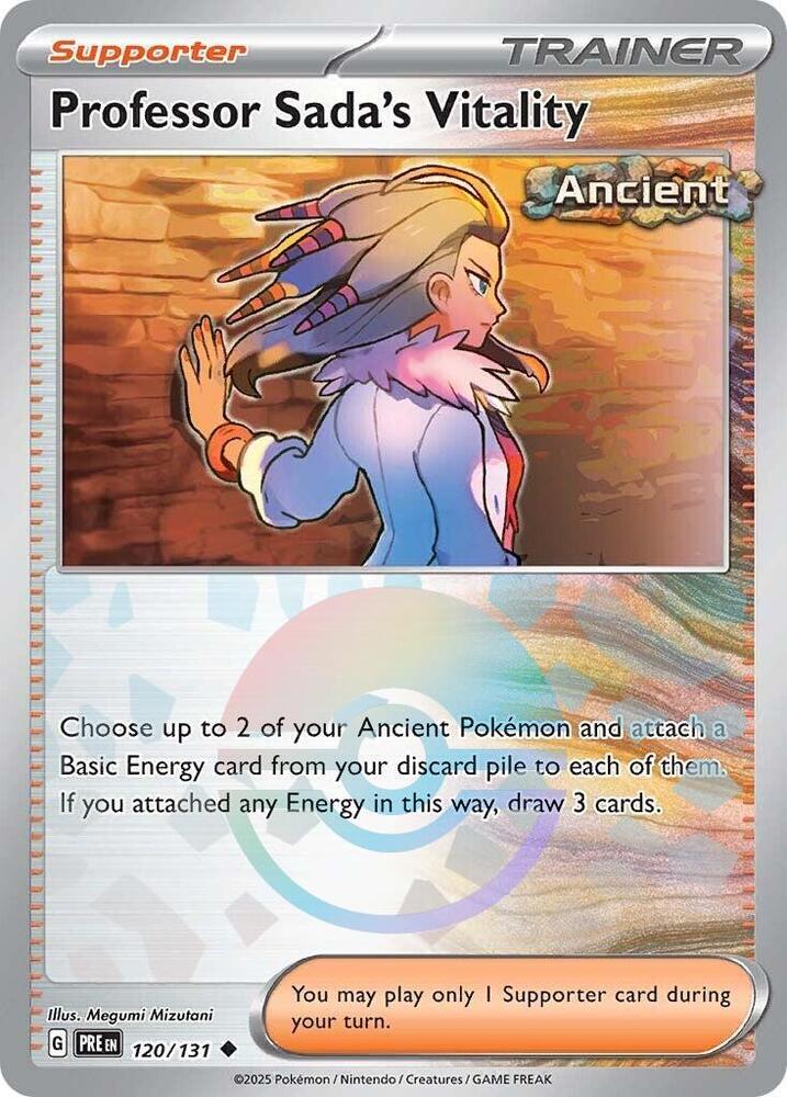 Professor Sada's Vitality 120/131 Poke Ball — Prismatic Evolutions Pokémon card