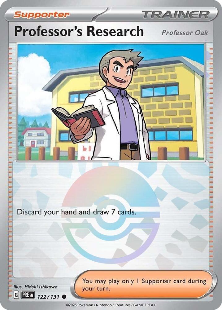Professor's Research 122/131 Poke Ball — Prismatic Evolutions Pokémon card