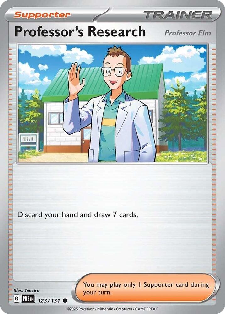 Professor's Research 123/131 — Prismatic Evolutions Pokémon card