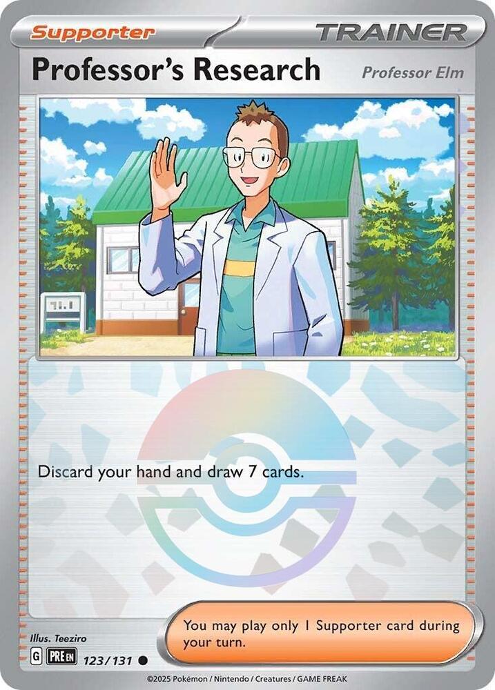 Professor's Research 123/131 Poke Ball — Prismatic Evolutions Pokémon card