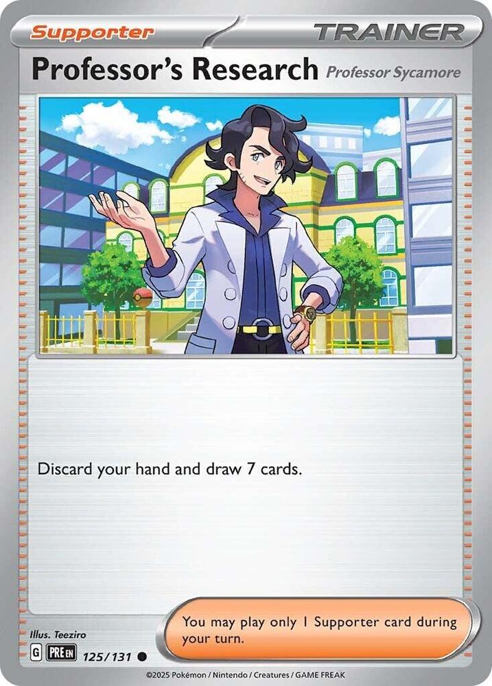 Professor's Research 125/131 — Prismatic Evolutions Pokémon card
