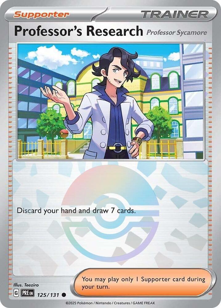 Professor's Research 125/131 Poke Ball — Prismatic Evolutions Pokémon card