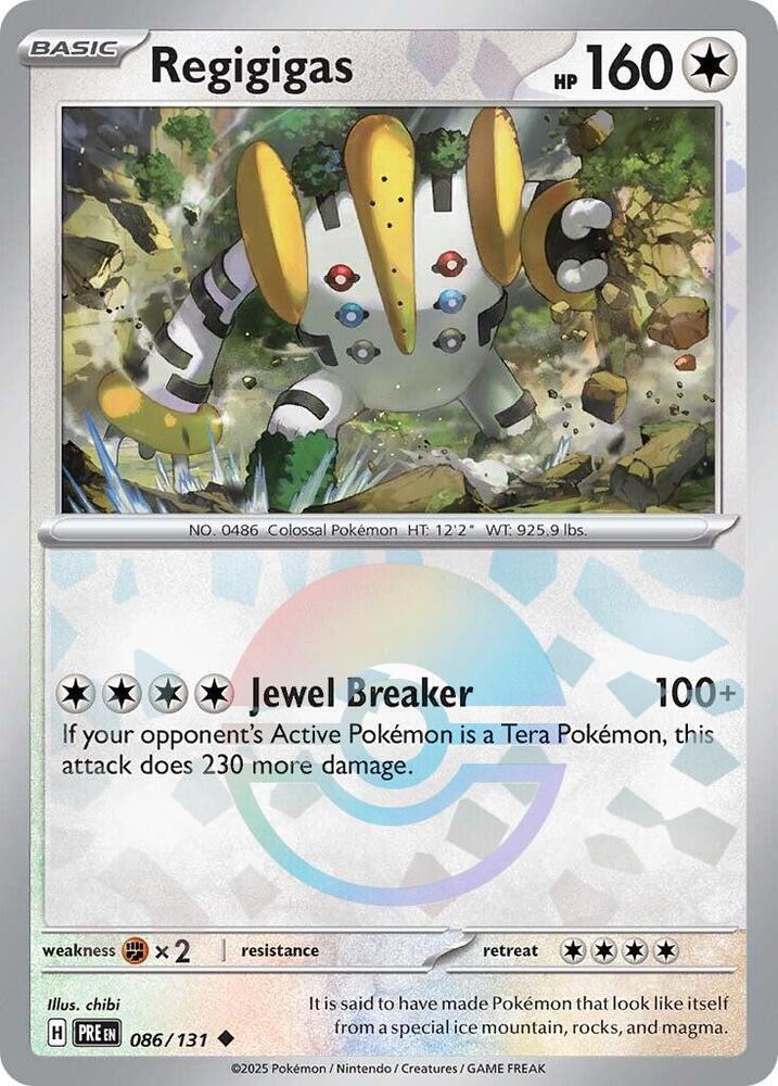 Regigigas 086/131 Poke Ball — Prismatic Evolutions Pokémon card