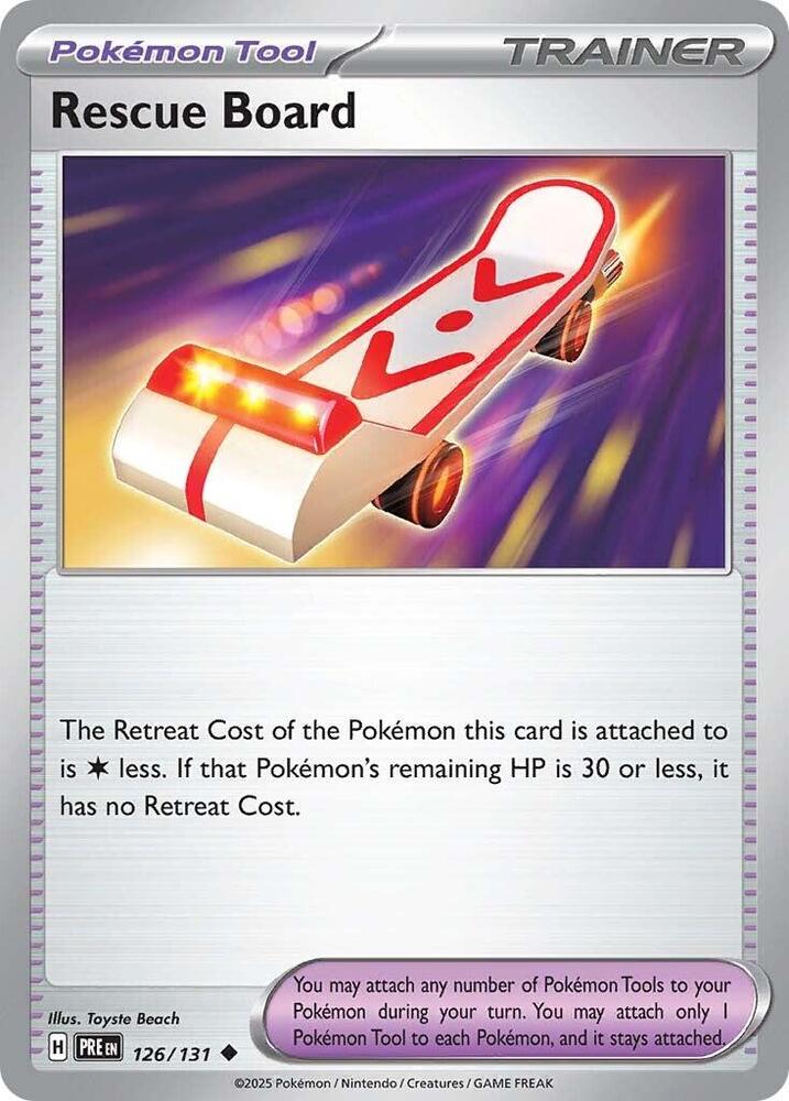 Rescue Board 126/131 Reverse Holofoil — Prismatic Evolutions Pokémon card