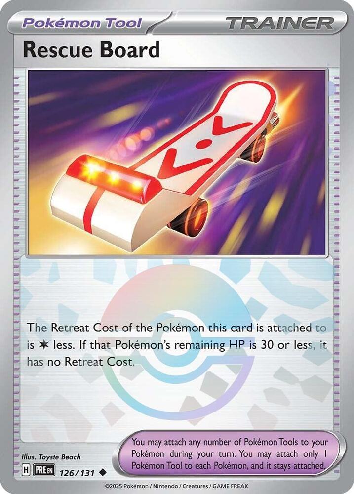 Rescue Board 126/131 Poke Ball — Prismatic Evolutions Pokémon card