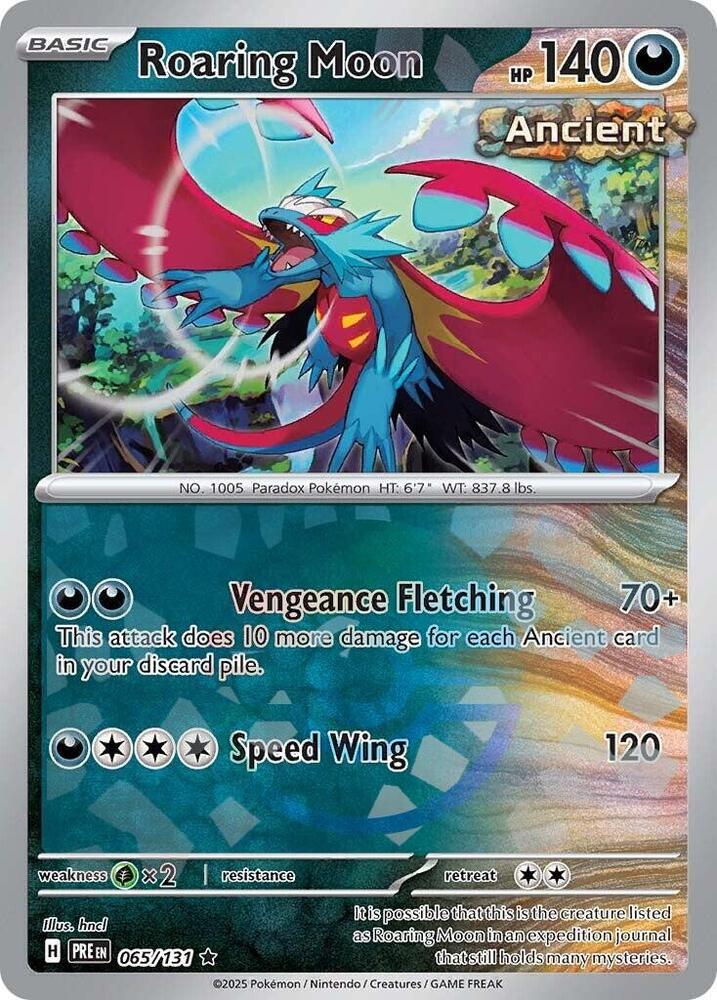 Roaring Moon 065/131 Poke Ball — Prismatic Evolutions Pokémon card