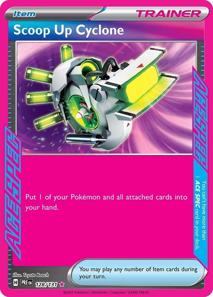 Scoop Up Cyclone 128/131 Holofoil — Prismatic Evolutions Pokémon card