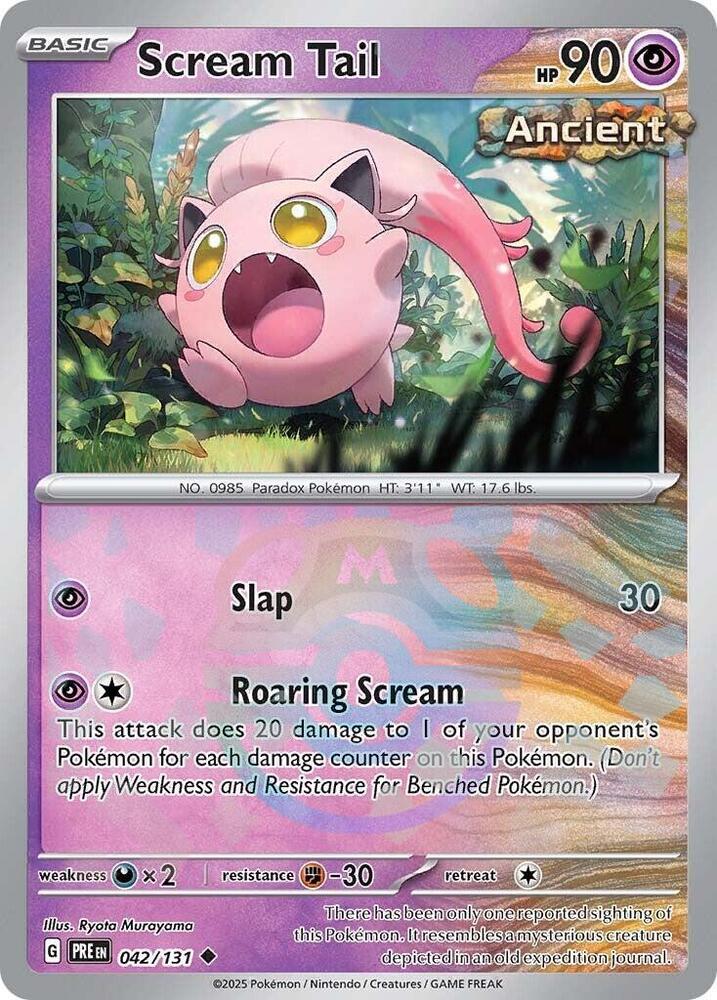 Scream Tail 042/131 Master Ball — Prismatic Evolutions Pokémon card