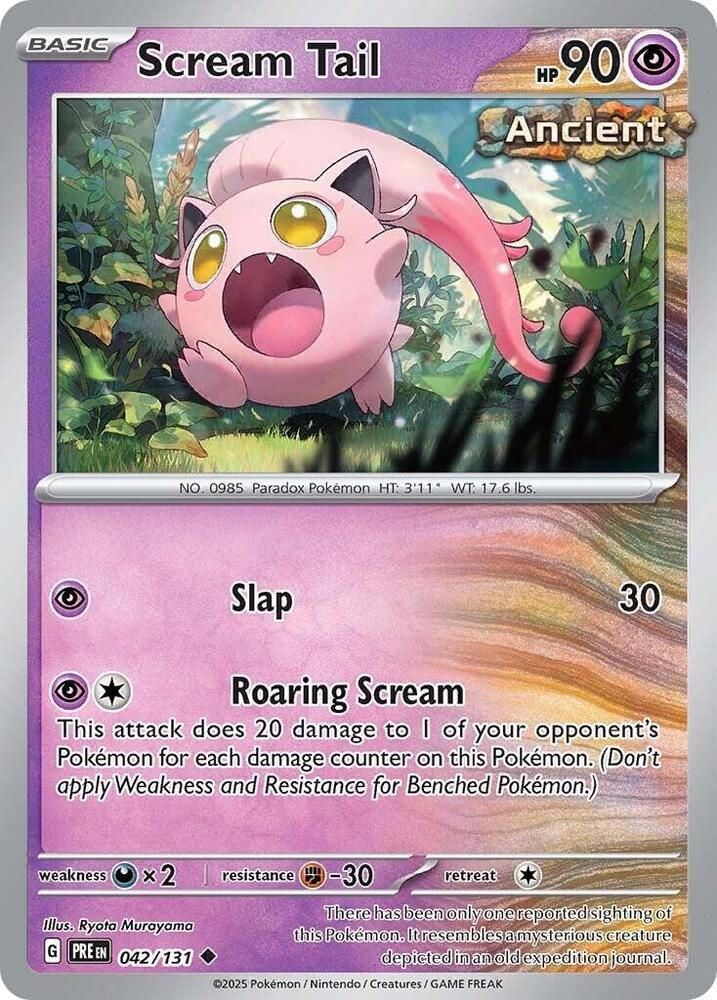 Scream Tail 042/131 Reverse Holofoil — Prismatic Evolutions Pokémon card