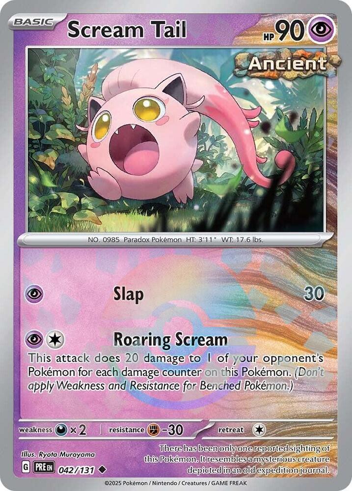 Scream Tail 042/131 Poke Ball — Prismatic Evolutions Pokémon card
