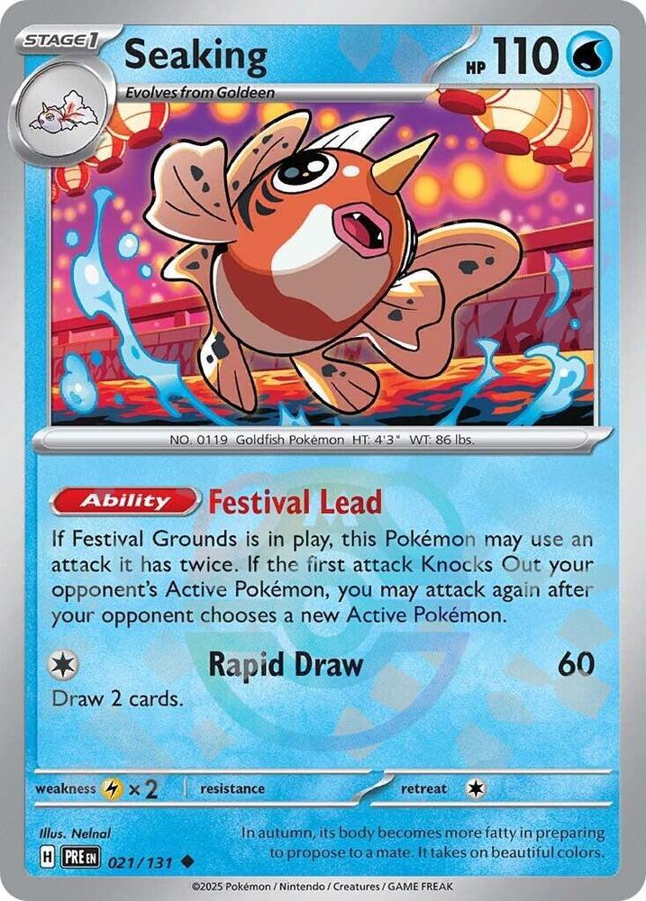 Seaking 021/131 Master Ball — Prismatic Evolutions Pokémon card