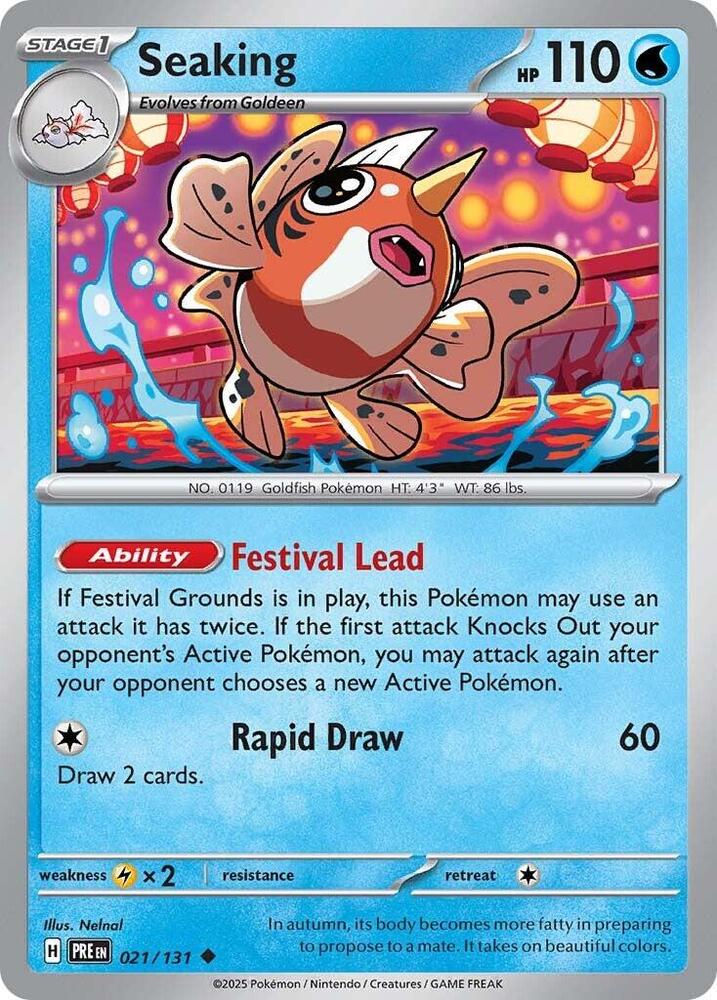 Seaking 021/131 — Prismatic Evolutions Pokémon card