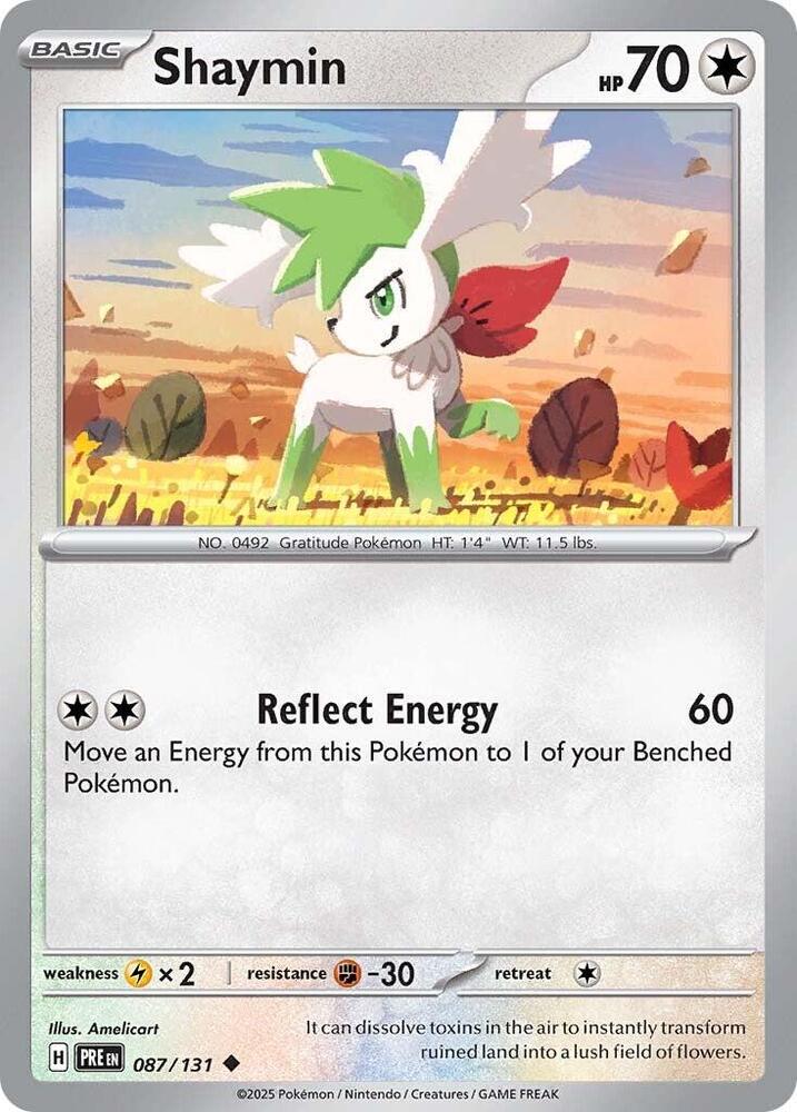 Shaymin 087/131 Reverse Holofoil — Prismatic Evolutions Pokémon card