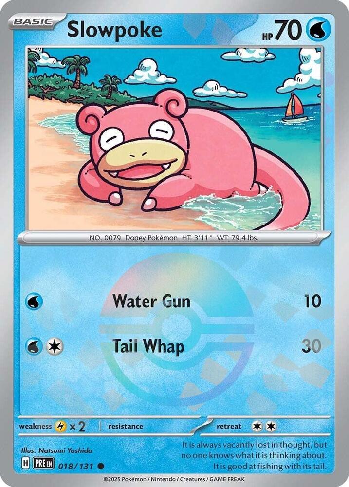 Slowpoke 018/131 Poke Ball — Prismatic Evolutions Pokémon card
