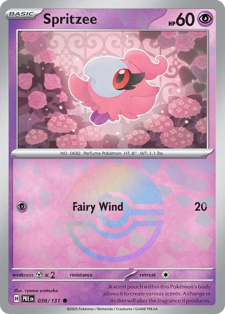Spritzee 038/131 Poke Ball — Prismatic Evolutions Pokémon card