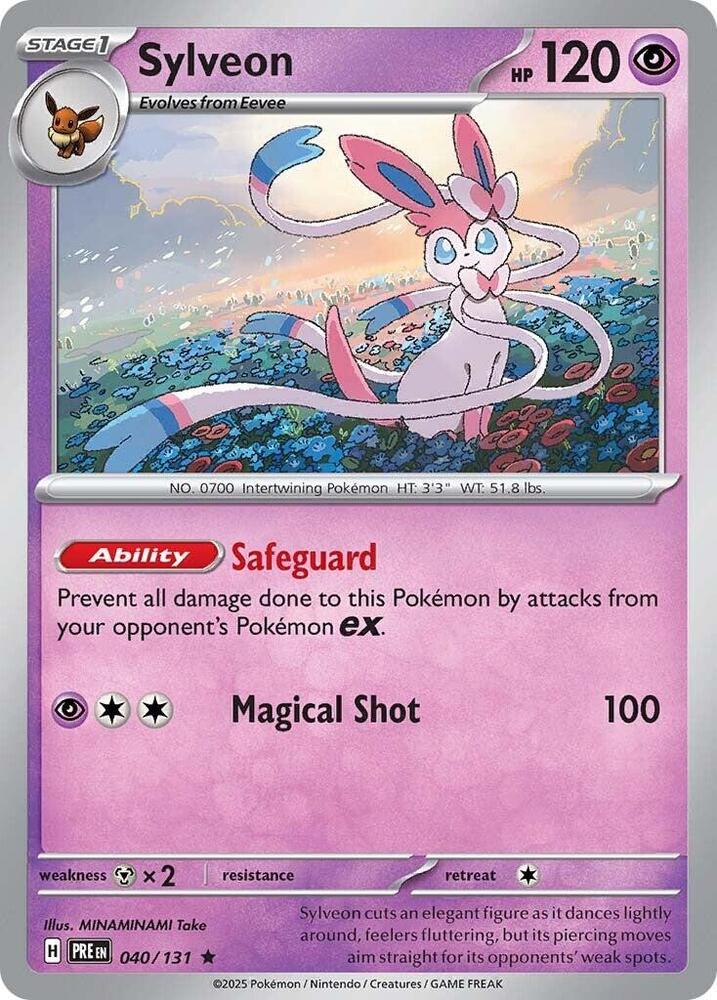 Sylveon 040/131 Holofoil — Prismatic Evolutions Pokémon card