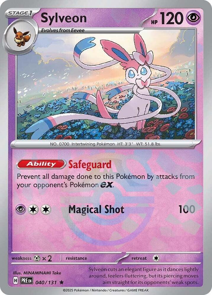 Sylveon 040/131 Master Ball — Prismatic Evolutions Pokémon card