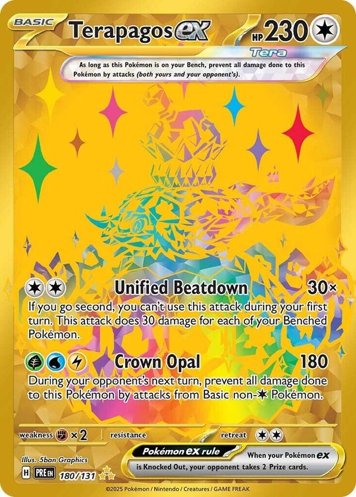 Pokemon - Prismatic Evolutions - Terapagos ex - 180/131 - Holofoil