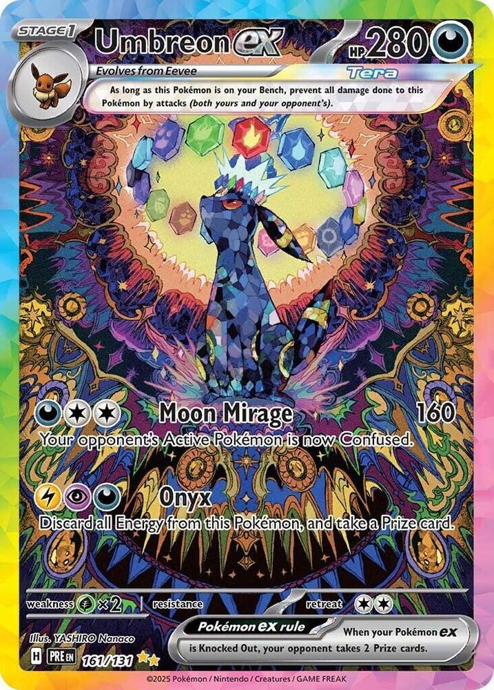 Umbreon ex 161/131 Holofoil — Prismatic Evolutions Pokémon card
