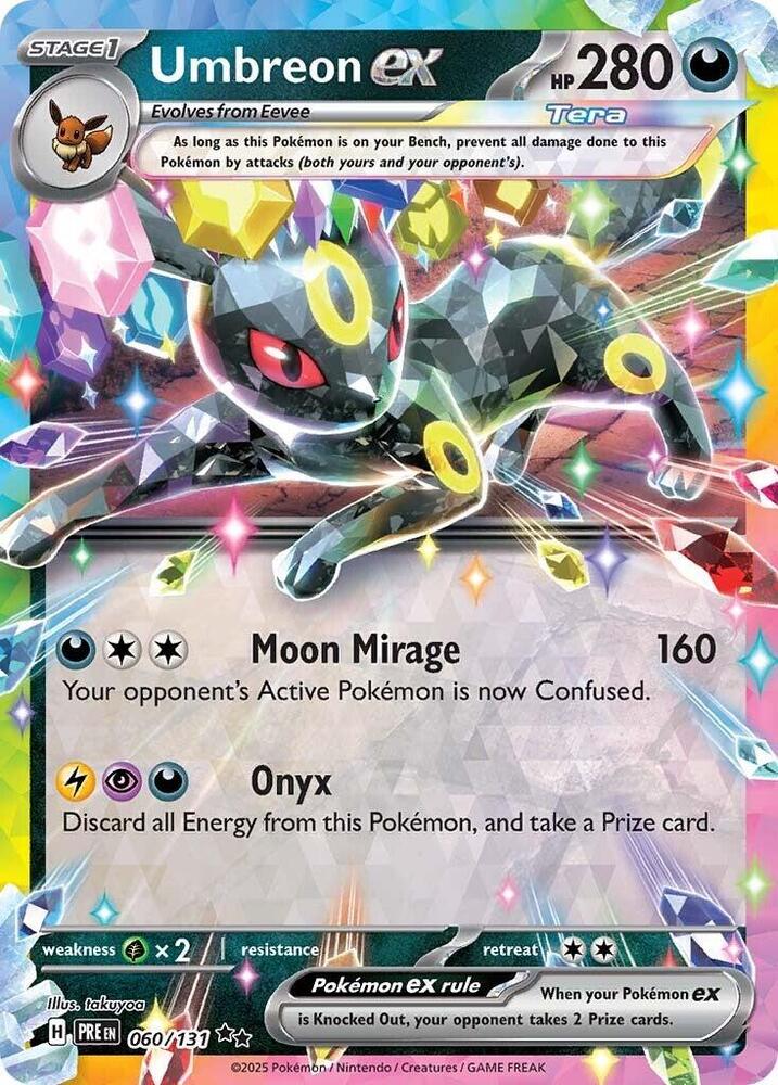 Umbreon ex 060/131 Holofoil — Prismatic Evolutions Pokémon card