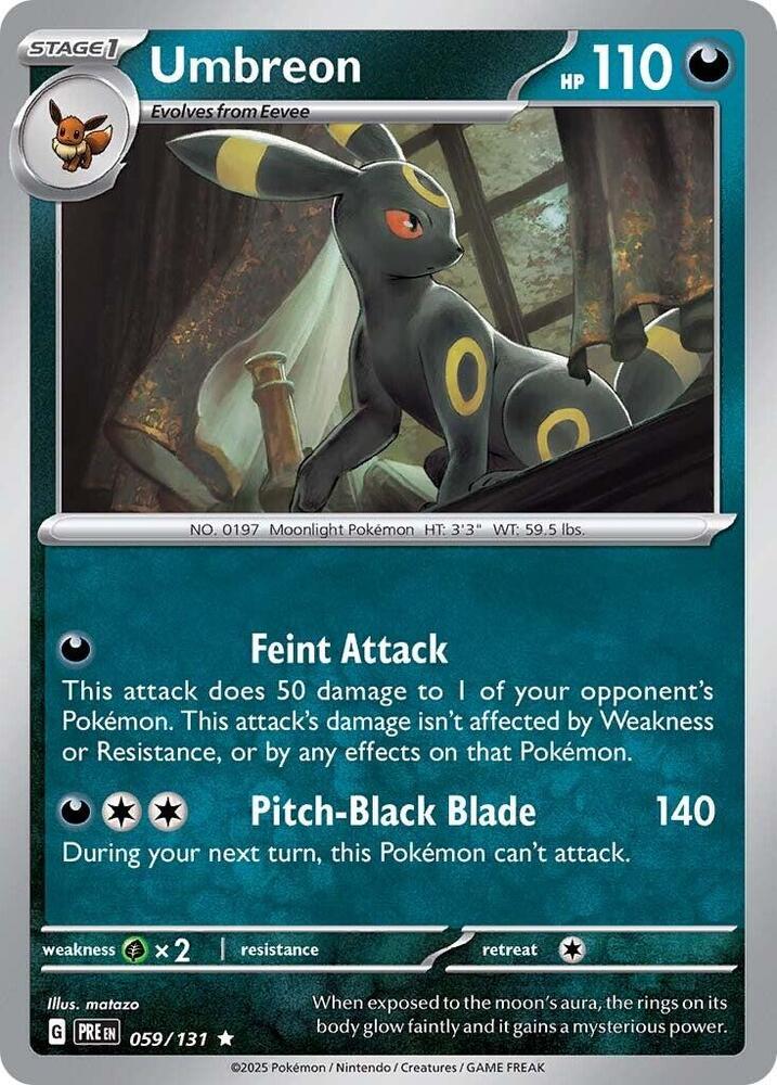 Pokemon - Prismatic Evolutions - Umbreon - 059/131 - Reverse Holofoil