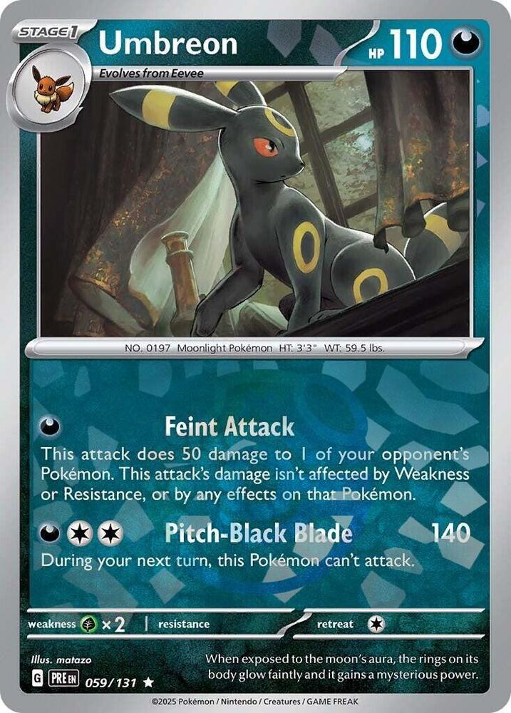 Umbreon 059/131 Master Ball — Prismatic Evolutions Pokémon card