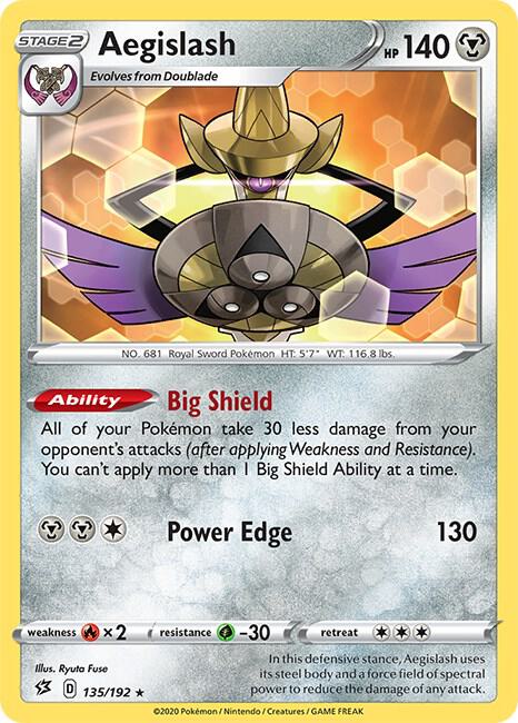 Aegislash 135/192 — Rebel Clash Pokémon card