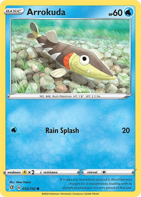 Arrokuda 052/192 Reverse Holofoil — Rebel Clash Pokémon card
