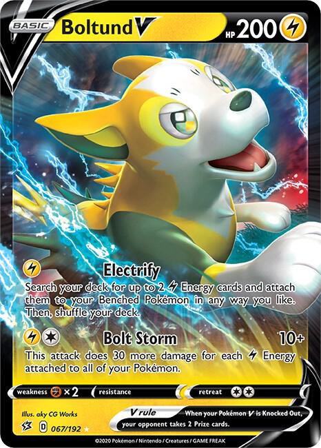 Boltund V 067/192 Holofoil — Rebel Clash Pokémon card
