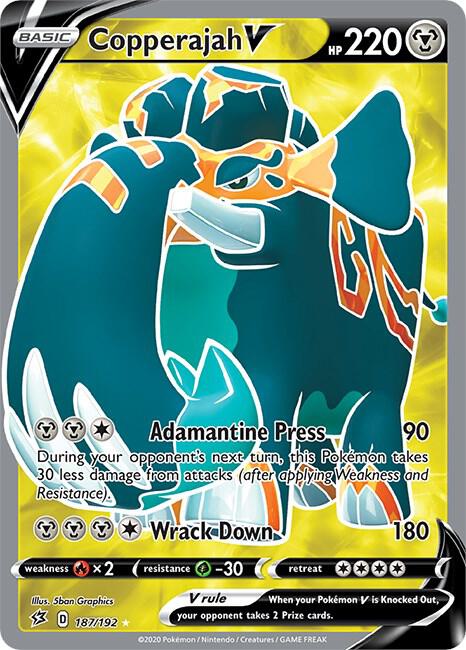Copperajah V 187/192 Holofoil — Rebel Clash Pokémon card
