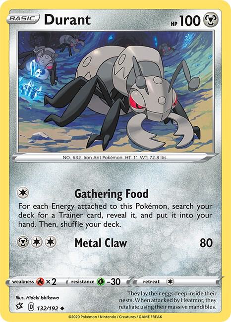 Durant 132/192 Reverse Holofoil — Rebel Clash Pokémon card