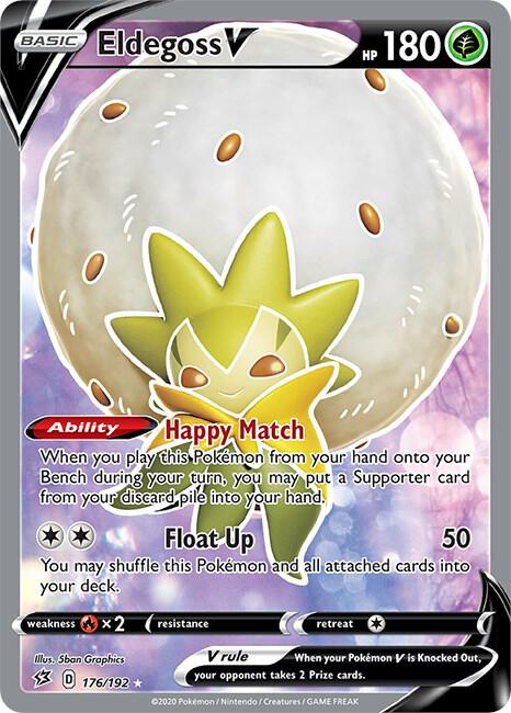 Eldegoss V 176/192 Holofoil — Rebel Clash Pokémon card