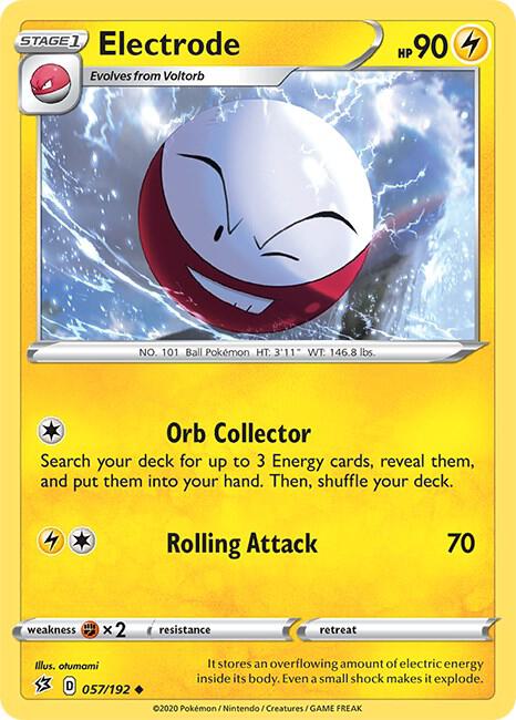 Electrode 057/192 Reverse Holofoil — Rebel Clash Pokémon card